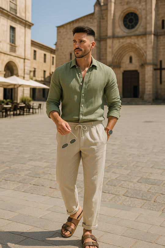 Old Money Classic Shirt (Olive)