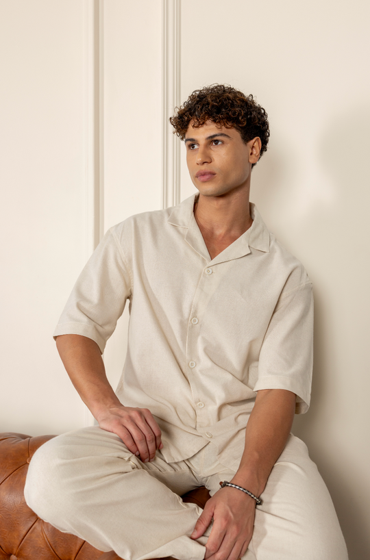 The Old Money Cuban Collar Combo (Beige)