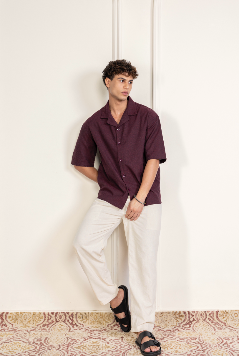 Old Money Cuban Combo (Maroon & Beige)