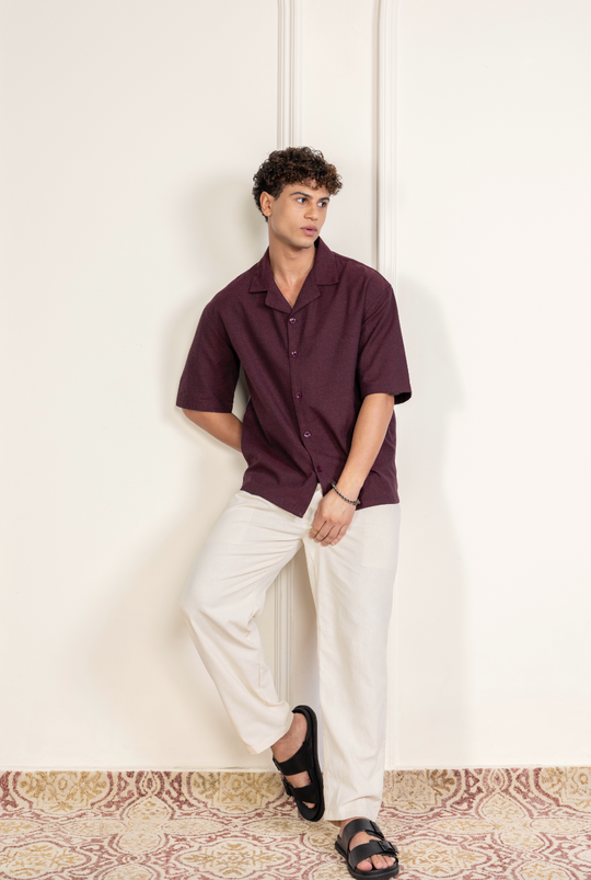 Old Money Cuban Combo (Maroon & Beige)