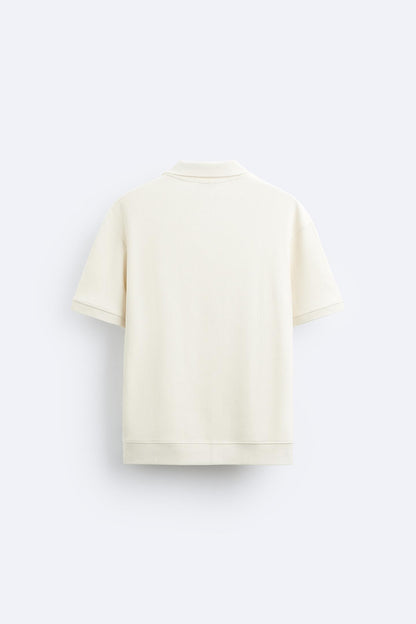 Old Money Classic Ribbed Short Sleeve Lapel Collar Knitted Shirt