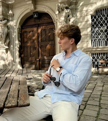 Old Money Classic Shirt Blue