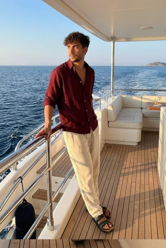 Old Money Classic Combo  (Maroon & Beige)