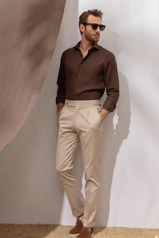 FineLegends™ Signature Luxe Duo (Brown & Beige) | Slim Fit