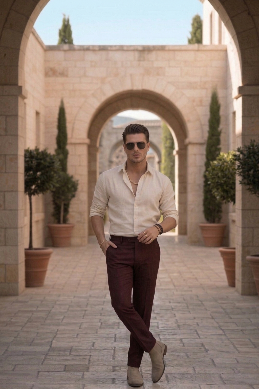 The Portofino Heritage Set (Cream & Wine)