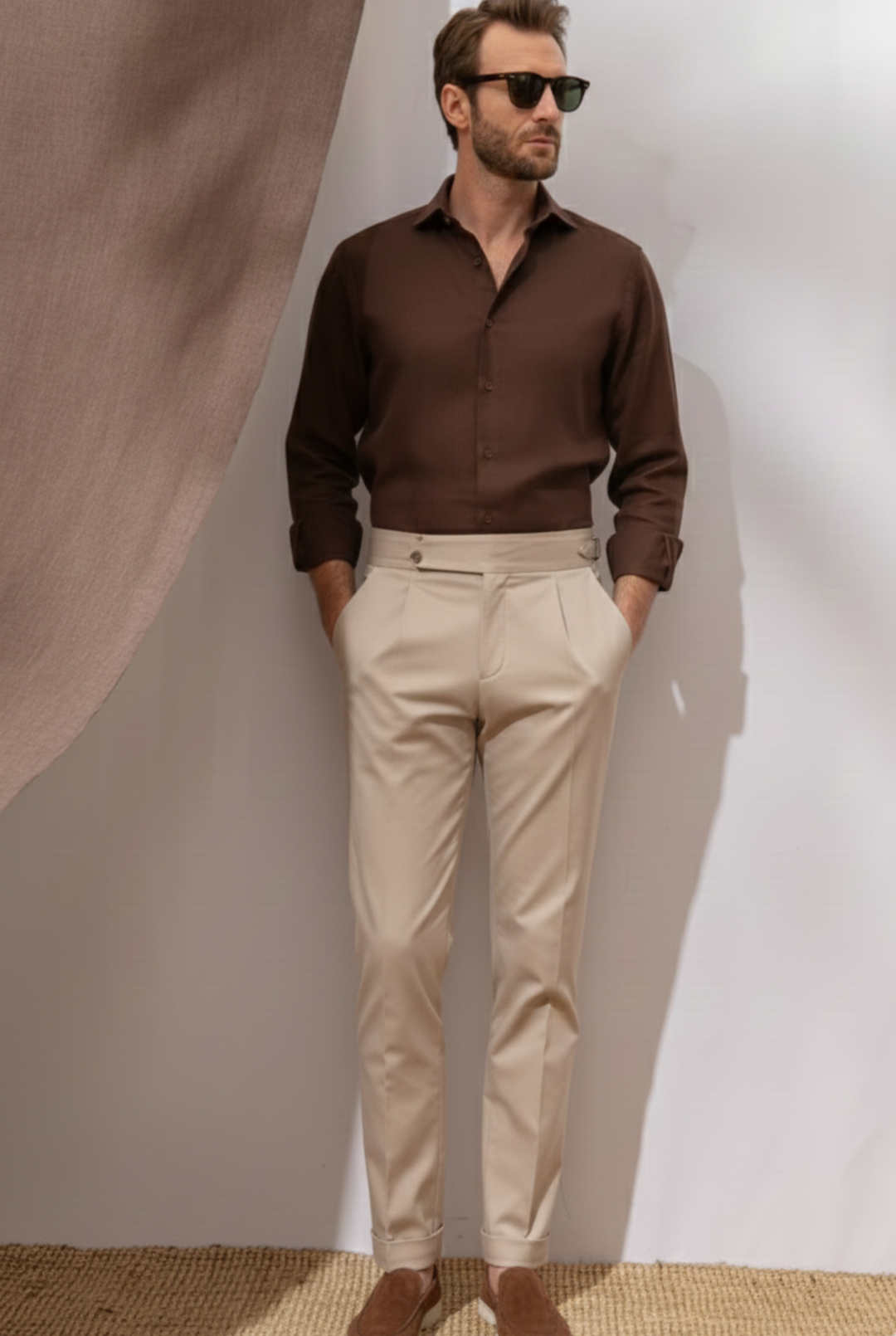 FineLegends™ Signature Luxe Duo (Brown & Beige) | Slim Fit
