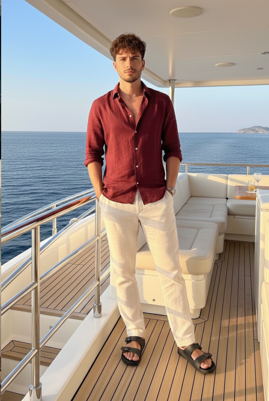 Old Money Classic Combo  (Maroon & Beige)