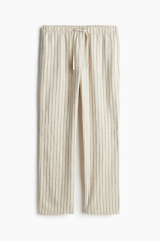 Old Money Breathable Solid Drawstring Linen Pants