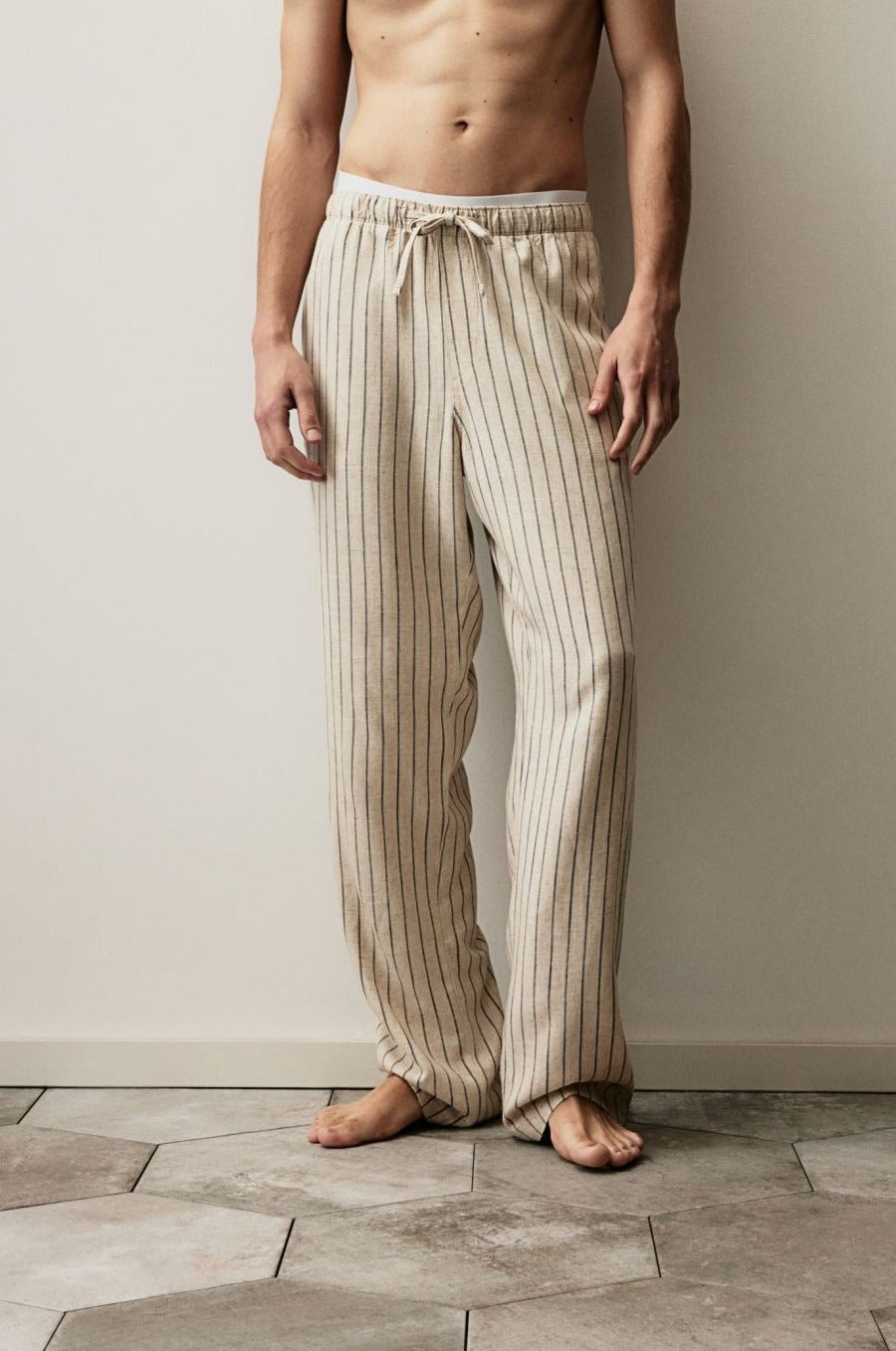 Old Money Breathable Solid Drawstring Linen Pants