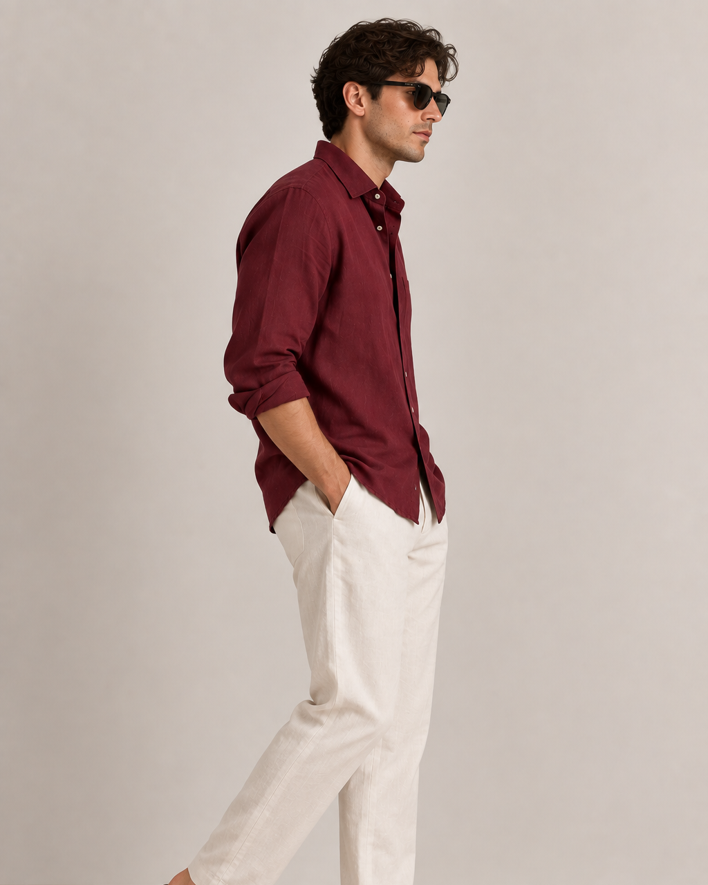 Old Money Classic Shirt (Maroon)
