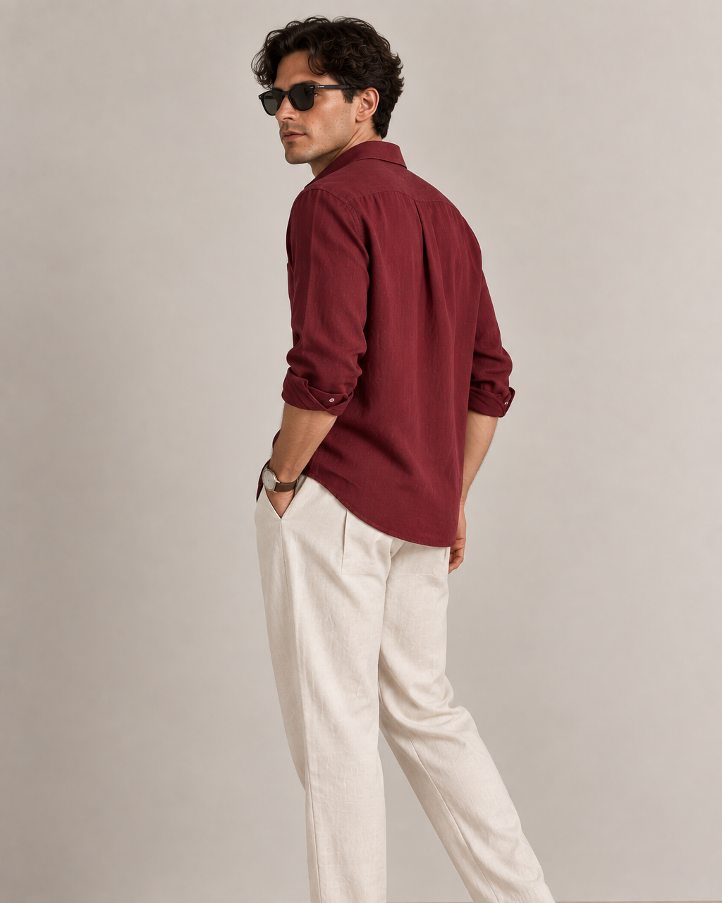 Old Money Classic Shirt (Maroon)