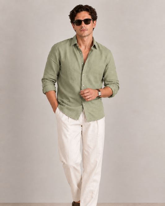 Old Money Classic Shirt (Olive)