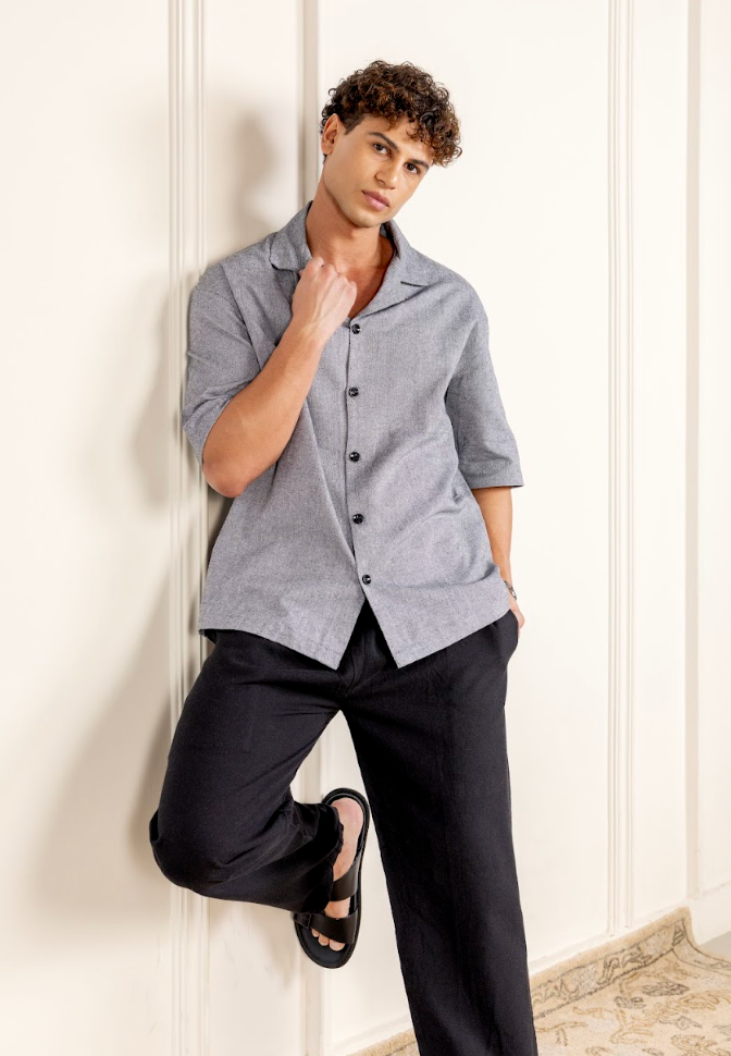The Old Money Cuban Collar Combo (Grey & Black)