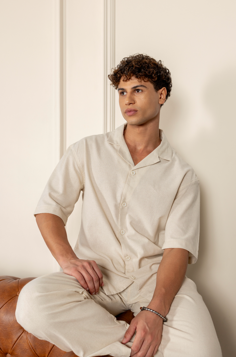 The Old Money Cuban Collar Combo (Beige)