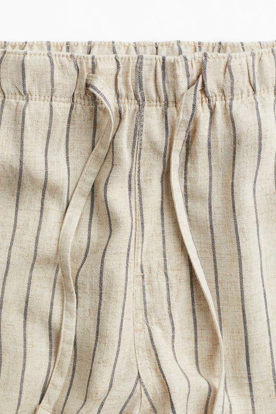 Old Money Breathable Solid Drawstring Linen Pants