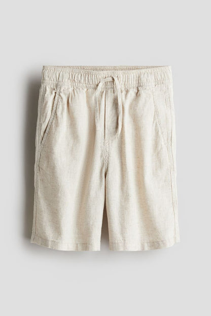 Old Money Linen Shorts – Beige