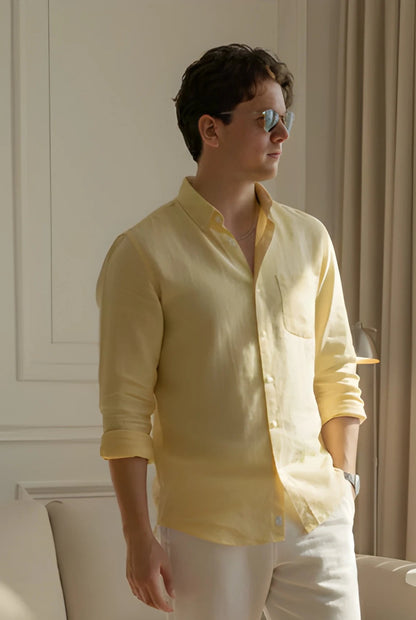 Old Money Classic Shirt (Yellow)