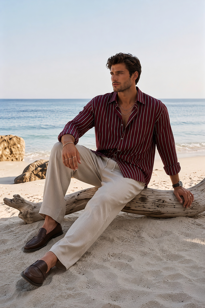 FineLegends™ Heritage Stripes (Red & Beige)